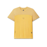 AEROSILVER UPF50+ Run Tee in amber yellow, front view on flat lay