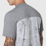 AEROSILVER® UPF50+ Run Tee in Sedona Snow Camo worn by model, back view
