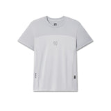 flatlay AEROSILVER® UPF50+ Run Tee in slate grey and white, front view