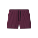 flatlay Revolutional Training Short in merlot, front view