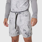 Revolutional Training Short in Sedona Snow Camo worn by model, front view
