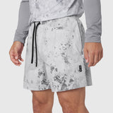 Revolutional Training Short in Sedona Snow Camo worn by model, front view