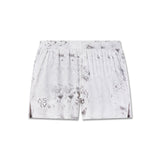 flatlay of Aerotex Distance Run Shorts in Sedona Snow Camo, front view