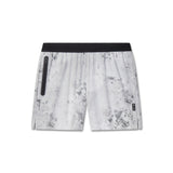 flatlay TETRA-LITE 5" Linerless Training Short in Sedona Snow Camo, front view
