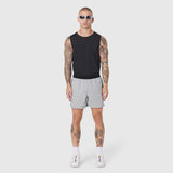 TETRA-LITE® 5" Linerless Training Short in slate grey, front view on model