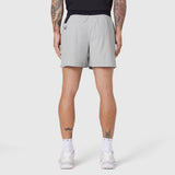 TETRA-LITE® 5" Linerless Training Short in Slate Grey, back view on model