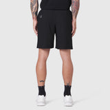 TETRA-LITE® 7" Linerless Training Short in black, back view on model