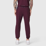 Tetra-Lite Training Jogger in merlot, back view on model