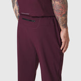 TETRA-LITE Training Jogger in merlot worn by model, side view