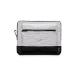 flatlay 1230 Ripstop Laptop Bag in slate grey and black, front view