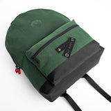 Flatlay 1233 Ripstop Backpack in forest green, front view