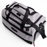 Flatlay 1234 Ripstop Duffle Bag in Slate Grey, angled view