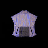 flatlay SP'22 Reversible Run Vest in lavender and mesh, back view
