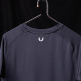WN'23 Established Tee in navy on hanger, back view showing logo