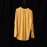 SM'24 Established Long Sleeve in golden yellow, back view on hanger