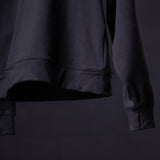 WN'23 Panel Quarter Zip Jacket in black, detail shot of sleeve and torso