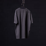 flatlay SP'22 Stone Washed Oversized Tee in charcoal grey, back view