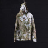 FA'19 Reverse Weave Hoodie in sage green tie-dye, displayed on mannequin