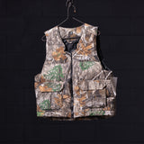 flatlay FA'23 Insulated Puffer Gilet in camouflage with green and tan, front view