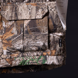 flatlay FA'23 Insulated Puffer Gilet in camouflage and brown, front view