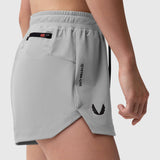 Tetra-Lite Linerless Short in Slate Grey worn by model, side view