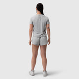 Laser-Vent Established Tee in slate grey, worn by model from back view