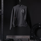 Flatlay Tech-Terry Zip Pocket Hoodie in black, front view
