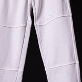 WN'20 Terry Relaxed Jogger in lavender, detail view of side seams and ASRV branding