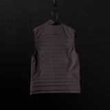 flatlay SP'23 Waterproof Run Vest in charcoal grey, back view
