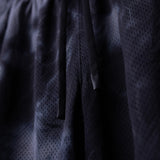 SM'21 Tie Dye Mesh Liner Short in navy, fabric detail closeup