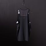 SM'19 Singlet Tank in black displayed on hanger against dark background