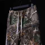 flatlay FA'23 Straight Leg Jogger in realtree camo print, front view on hanger