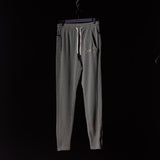 flatlay Garment Dyed Zip Jogger in grey, front view