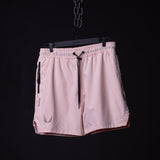 flatlay SP'21 Coastal Training Short in pink, front view on black hanger