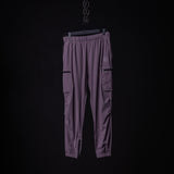 flatlay WN'22 Cyber Zip Jogger in mauve purple with cargo pockets, front view
