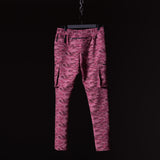flatlay Brushed Camo Cargo Jogger in pink camo, front view