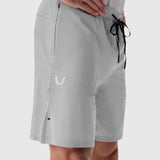 Aerotex™ 8" Training Short in Slate Grey, worn by model, side view