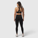 Black LYCRA® ADAPTIV 4 Pocket Legging worn by model, back view