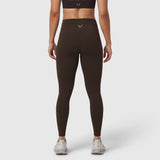 W072 LYCRA® ADAPTIV 4 Pocket Legging in Dark Earth, back view on model