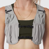 1080 Run Pack in Slate Grey, front view worn by model