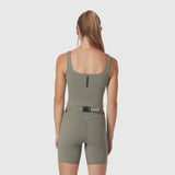 LYCRA® 2-in-1 Tank Top in sage worn by model, back view