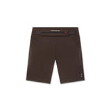 flatlay LYCRA® 3-in-1 Biker Short in Dark Earth, front view