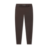flatlay W030 LYCRA® 3-in-1 Legging in dark earth, front view
