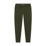 Flatlay of W030 LYCRA® 3-in-1 Legging in olive, front view