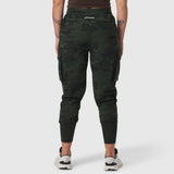 Tetra-Lite® Cargo High Rib Jogger in dark camo, back view on model