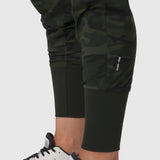 W032 Tetra-Lite® Cargo High Rib Jogger in dark camo worn by model, cropped leg detail