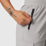 Tetra-Lite Cargo High Rib Jogger in Slate Grey, worn with hand in pocket detail