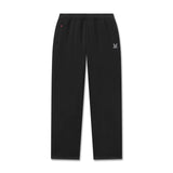 flatlay W034 Sorona® Terry Straight Leg Sweats in black, front view