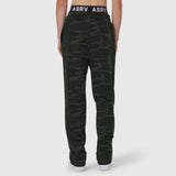W034 Sorona® Terry Straight Leg Sweats in Dark Camo, back view on model