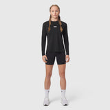 Polartec® Delta Longsleeve in black, worn by model with matching shorts and white socks